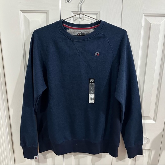 Russell Crewneck Sweater Navy - Picture 1 of 8